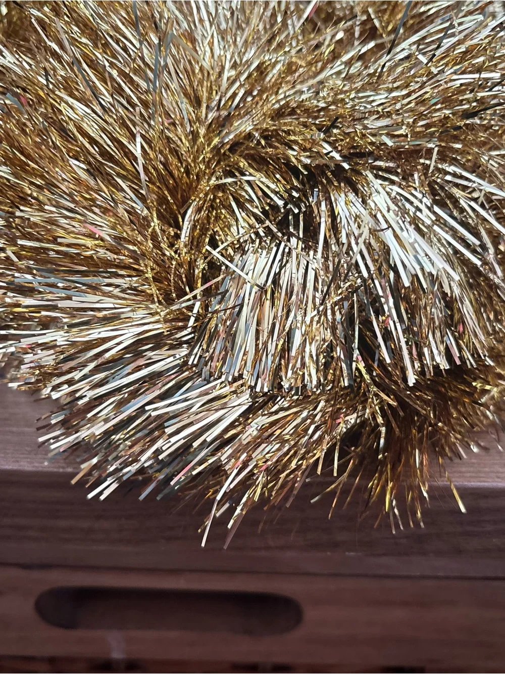 NOS Vintage Gold Tinsel Garland Christmas Decor 3 Pieces = 884”/73.5Feet